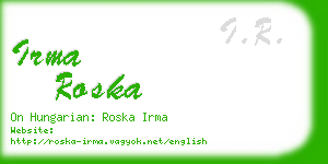 irma roska business card